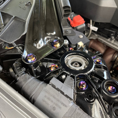 JDC Titanium Engine Bay Dress-Up Hardware Kit | A90 Toyota Supra | House of Apex - House of Apex