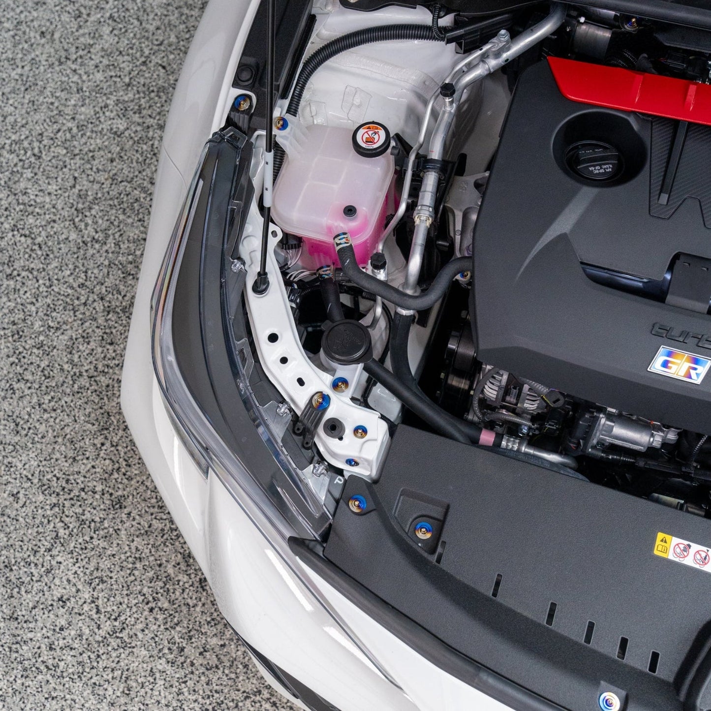 JDC Titanium Engine Bay Dress-Up Hardware Kit | 2023+ GR Corolla