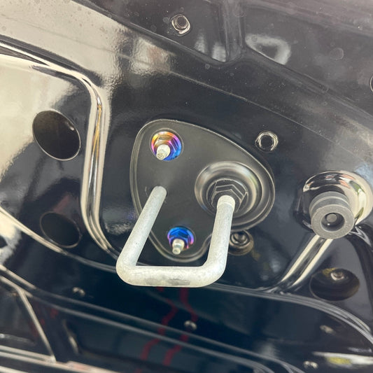 JDC Titanium Hood Latch Bracket Hardware Kit | A90 Toyota Supra | House of Apex - House of Apex