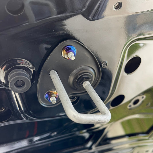 JDC Titanium Hood Latch Bracket Hardware Kit | A90 Toyota Supra | House of Apex - House of Apex