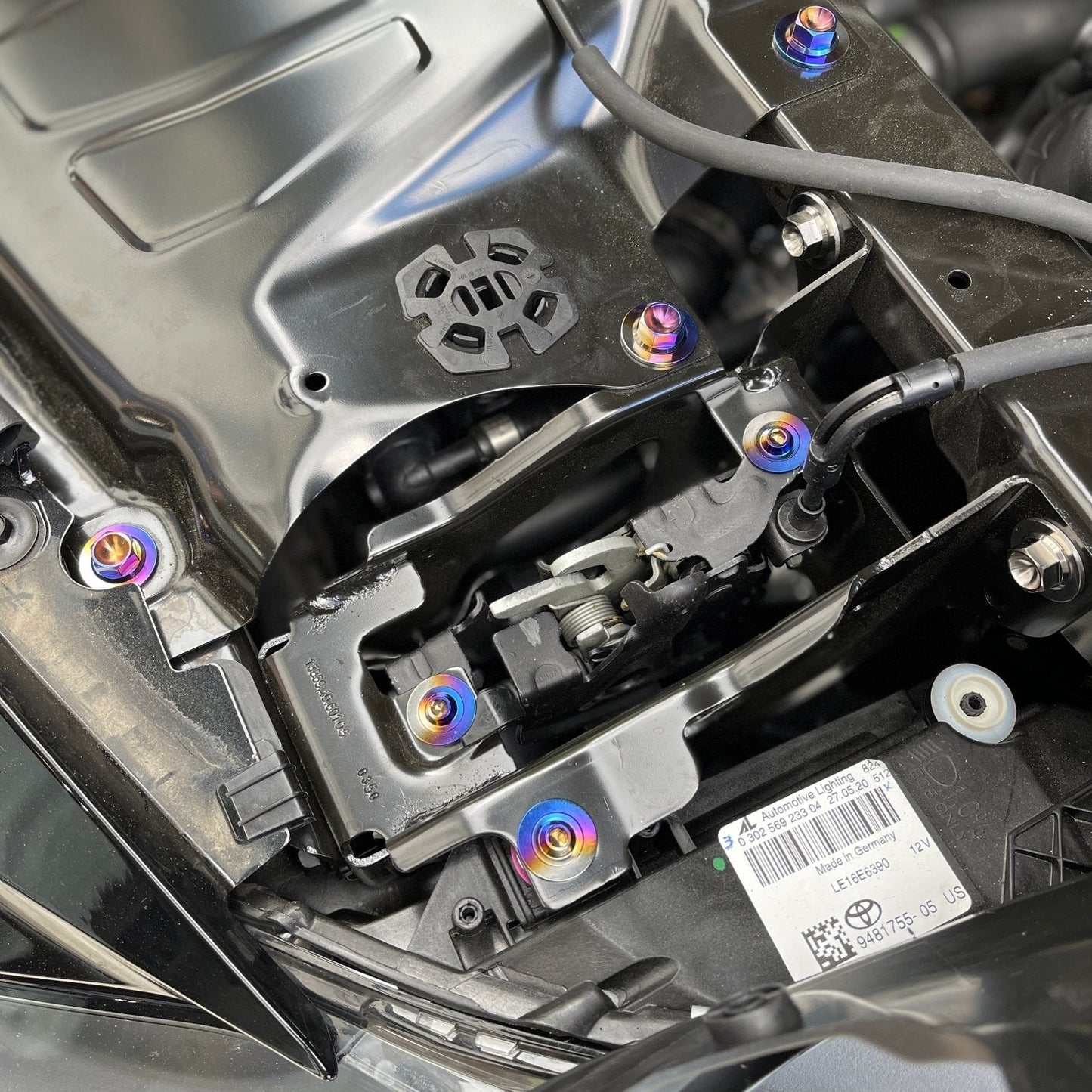 JDC Titanium Hood Latch Mechanism Hardware Kit | A90 Toyota Supra | House of Apex - House of Apex