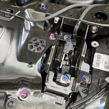 JDC Titanium Hood Latch Mechanism Hardware Kit | A90 Toyota Supra | House of Apex - House of Apex