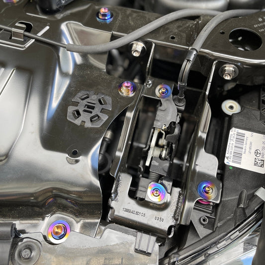 JDC Titanium Hood Latch Mechanism Hardware Kit | A90 Toyota Supra | House of Apex - House of Apex