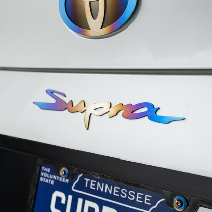 JDC Titanium "Supra" Badge | A90 Toyota Supra | House of Apex - House of Apex
