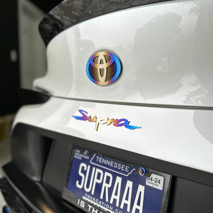 JDC Titanium "Supra" Badge | A90 Toyota Supra | House of Apex - House of Apex