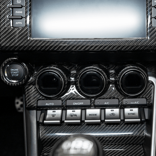 GR86/BRZ TansoCarbon Fiber Center Control Panel Trim Cover