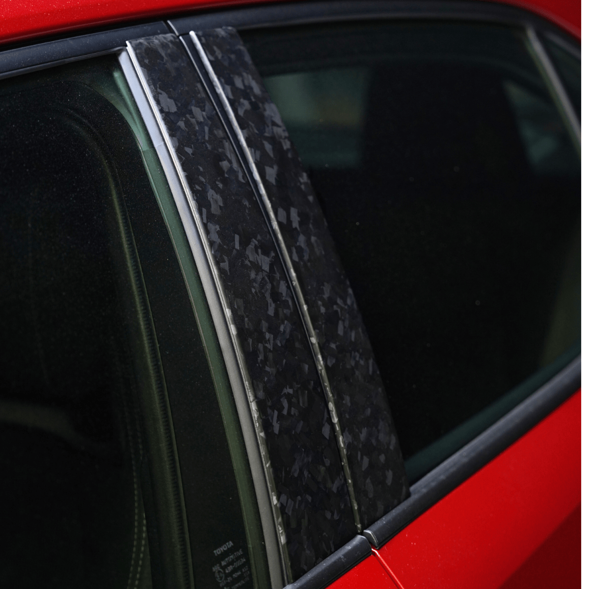 Toyota GR Corolla Carbon Fiber Exterior B-Pillar Covers