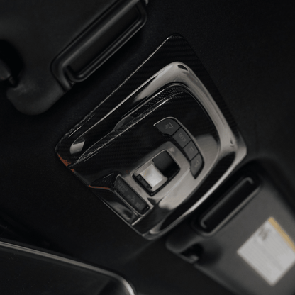 Toyota GR Corolla Carbon Fiber Overhead Map Light Switch Cover