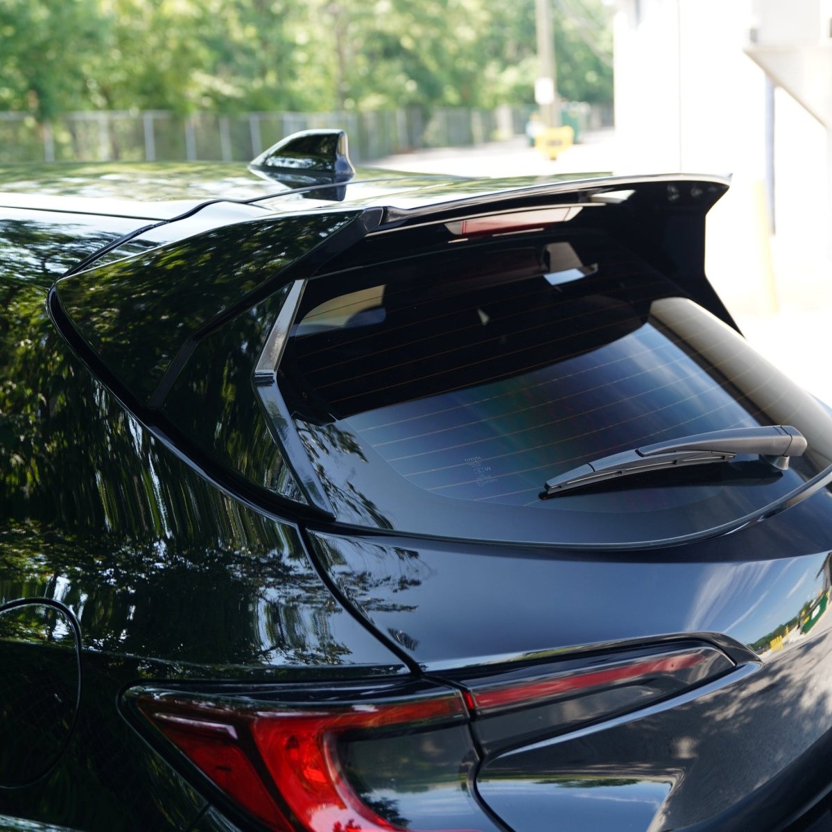 Toyota GR Corolla OEM Style Paint Matched/Gloss Black/Carbon Fiber Rear Spoiler