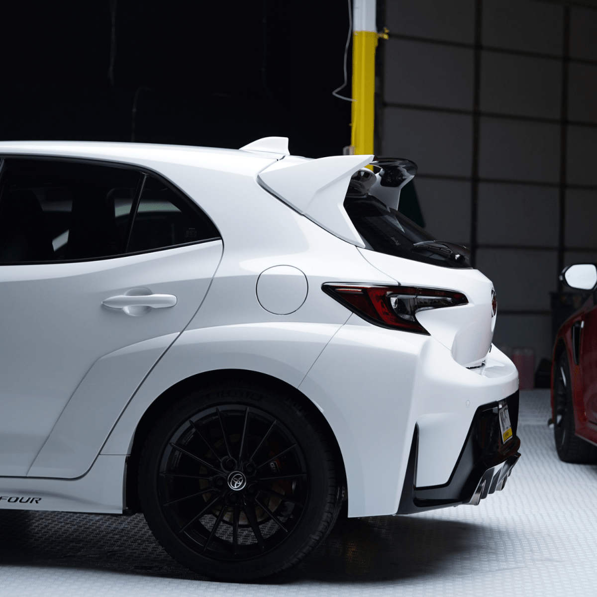 Toyota GR Corolla Paint Matched/Gloss Black/Carbon Fiber Spec D Rear Spoiler