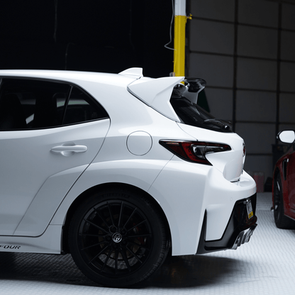 Toyota GR Corolla Paint Matched/Gloss Black/Carbon Fiber Spec D Rear Spoiler