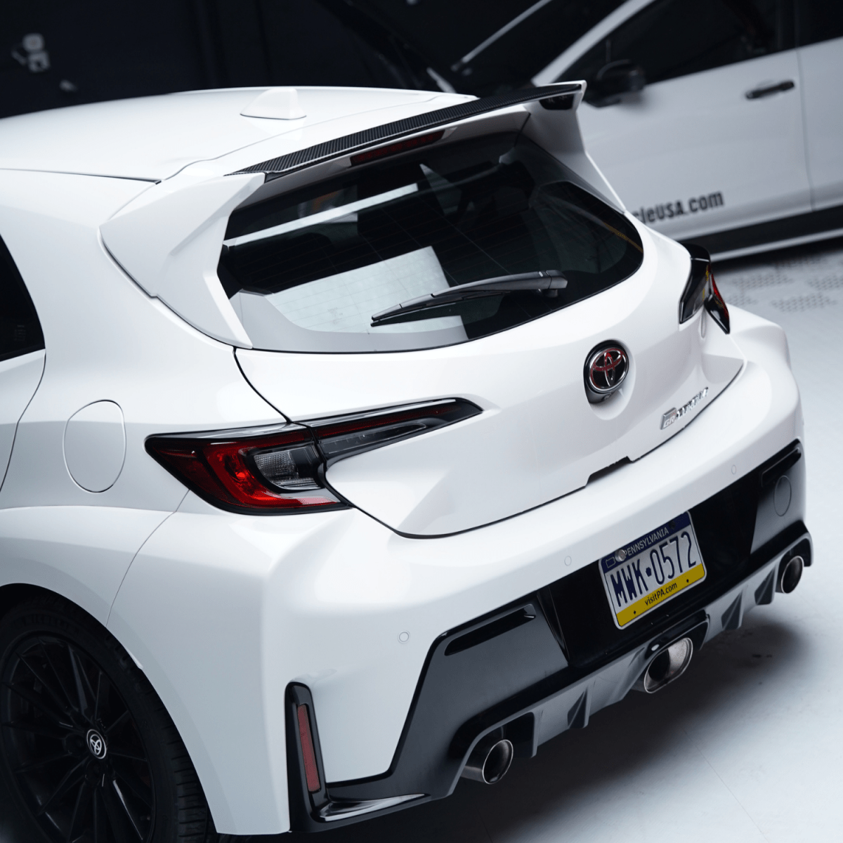 Toyota GR Corolla Paint Matched/Gloss Black/Carbon Fiber Spec D Rear Spoiler