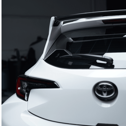 Toyota GR Corolla Paint Matched/Gloss Black/Carbon Fiber Spec D Rear Spoiler