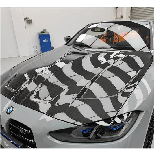 Prepreg Carbon Fiber PT Style Engine Hood for BMW G80 M3/G82 M4