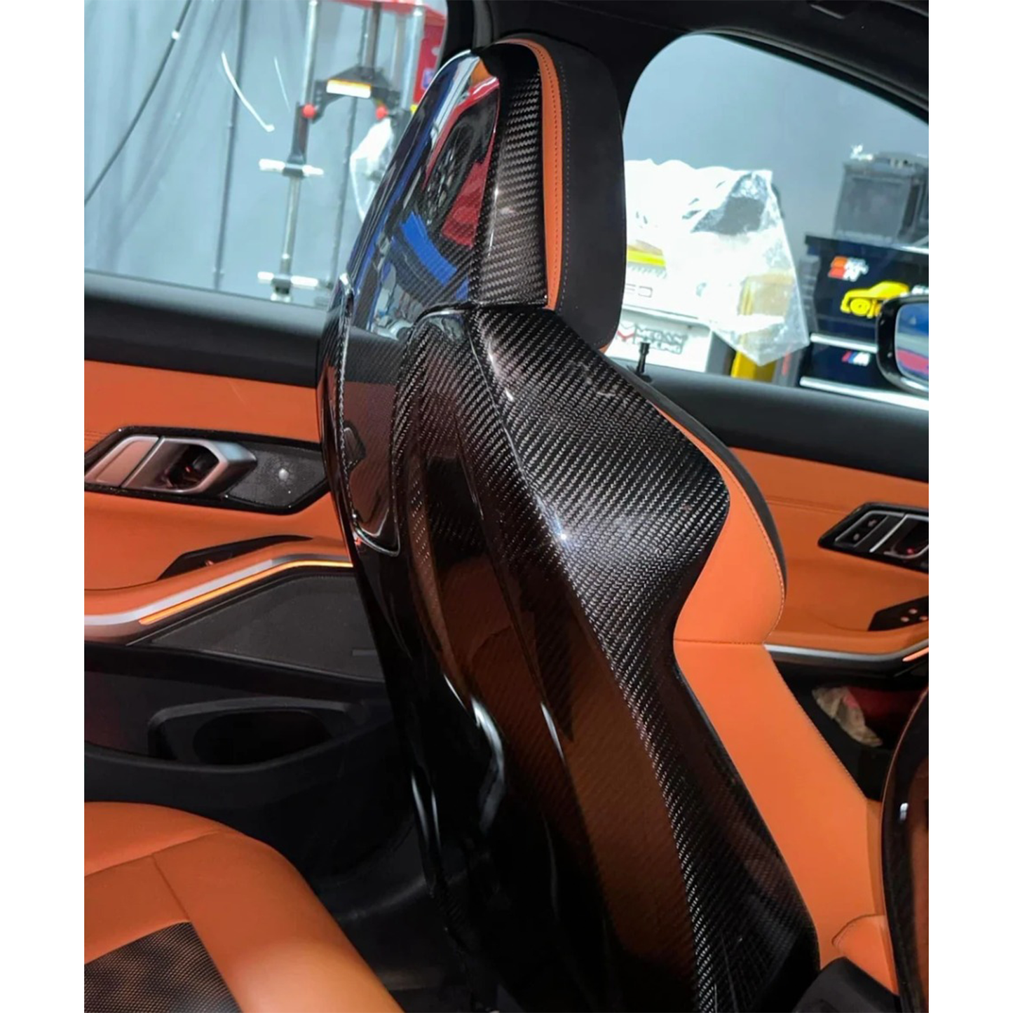 Carbon Fiber Full Seat Back Cover for BMW G80 M3/G82 M4/G87 M2