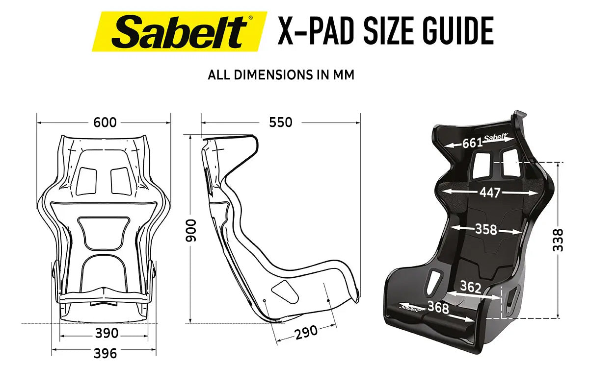 Sabelt X-Pad Rallycross Racing Seat | Waterproof