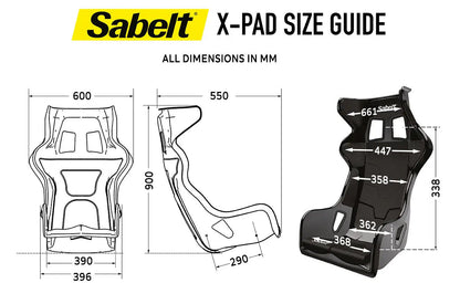 Sabelt X-Pad Rallycross Racing Seat | Waterproof