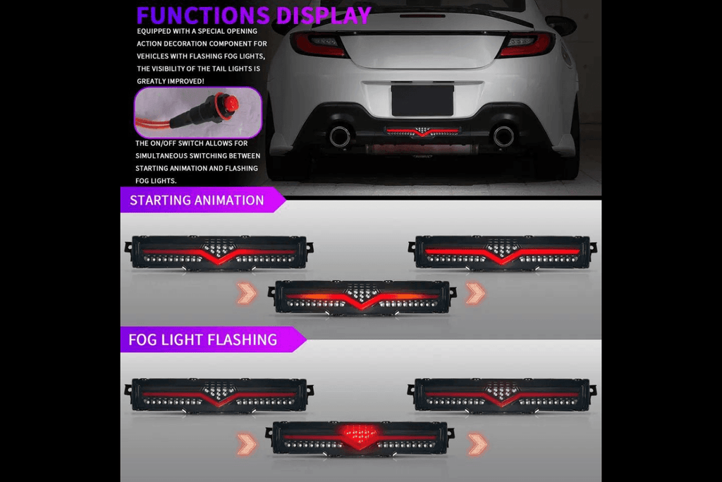 Scion FR-S Subaru BRZ Toyota 86 GR86 LED Rear Bumper Light (2021 - 2023)