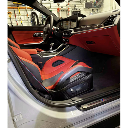 Carbon Fiber Seat Trim Cover for BMW G80 M3/G82 M4