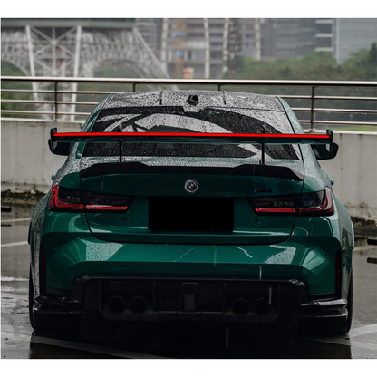 Prepreg Carbon Fiber LED Swan Neck Rear Wing for BMW G80 M3/G82 M4/G87 M2