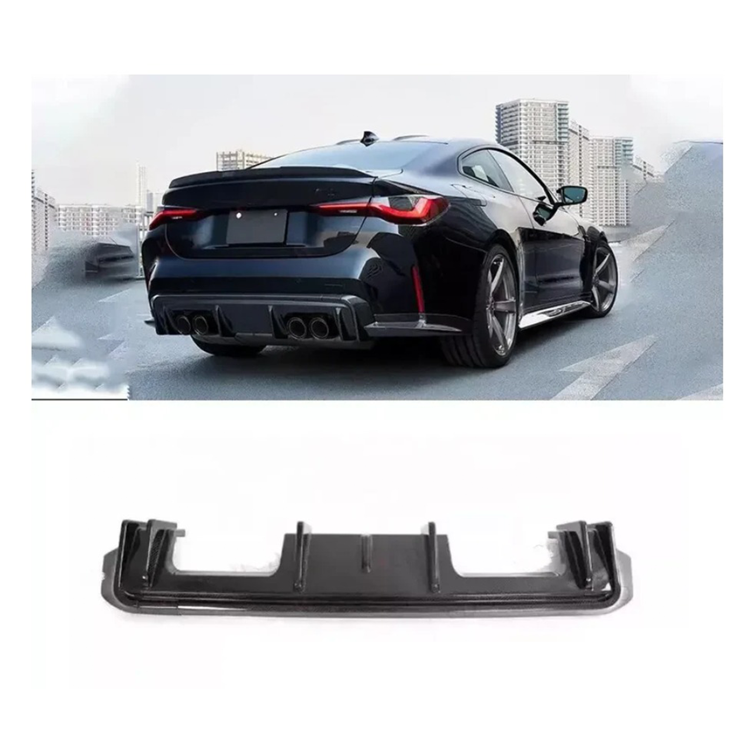 Carbon Fiber Rear Diffuser Corner Extensions for BMW G80 M3/G82 M4