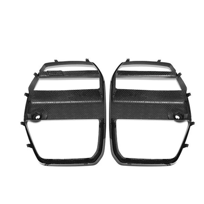 VR Style Carbon Fiber Front Grille Replacement Set for BMW G80 M3/G82 M4