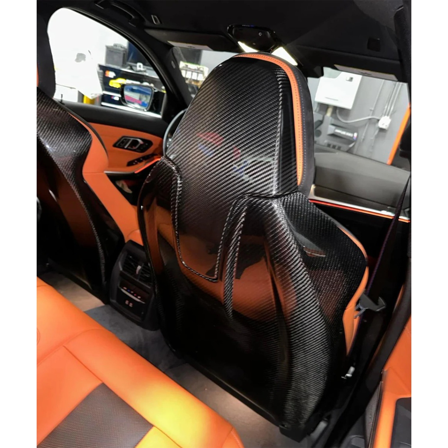 Carbon Fiber Full Seat Back Cover for BMW G80 M3/G82 M4/G87 M2
