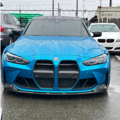 VR Style Carbon Fiber Front Grille Replacement Set for BMW G80 M3/G82 M4