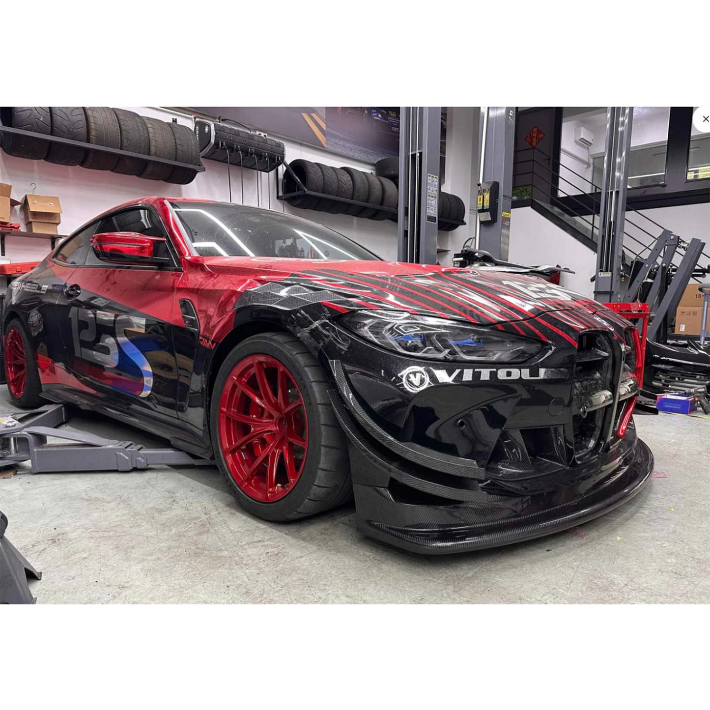 GT4 Carbon Fiber Front Lip for BMW G80 M3/G82 M4