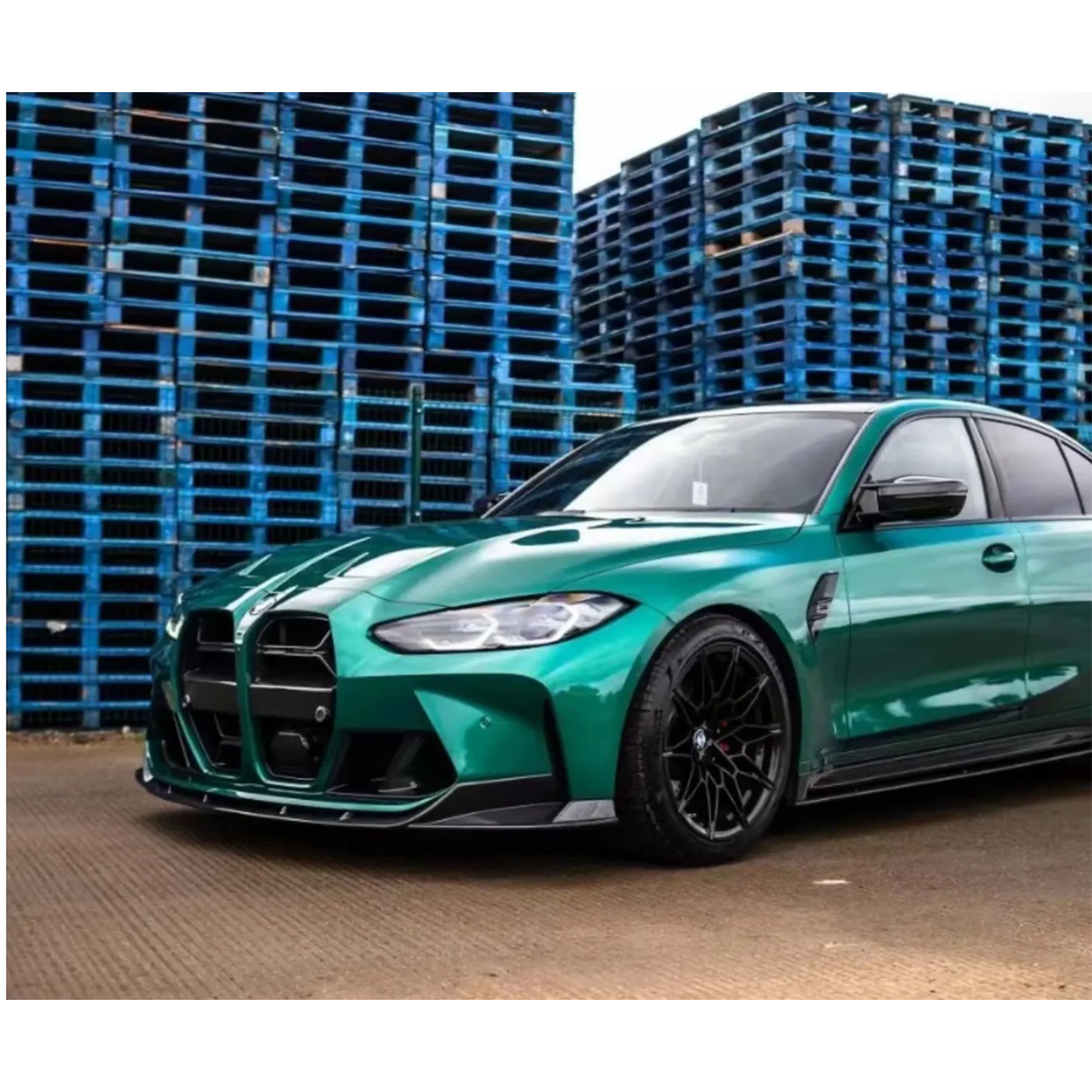 Pre-Preg CT Style Carbon Fiber Front Lip for BMW G80 M3/G82 M4