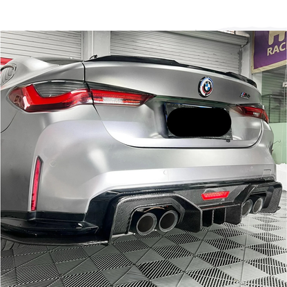 Carbon Fiber AD Style Rear Diffuser w/ LED Light for BMW G80 M3/G82 M4