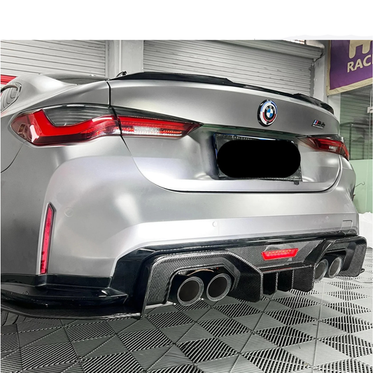 Carbon Fiber AD Style Rear Diffuser w/ LED Light for BMW G80 M3/G82 M4