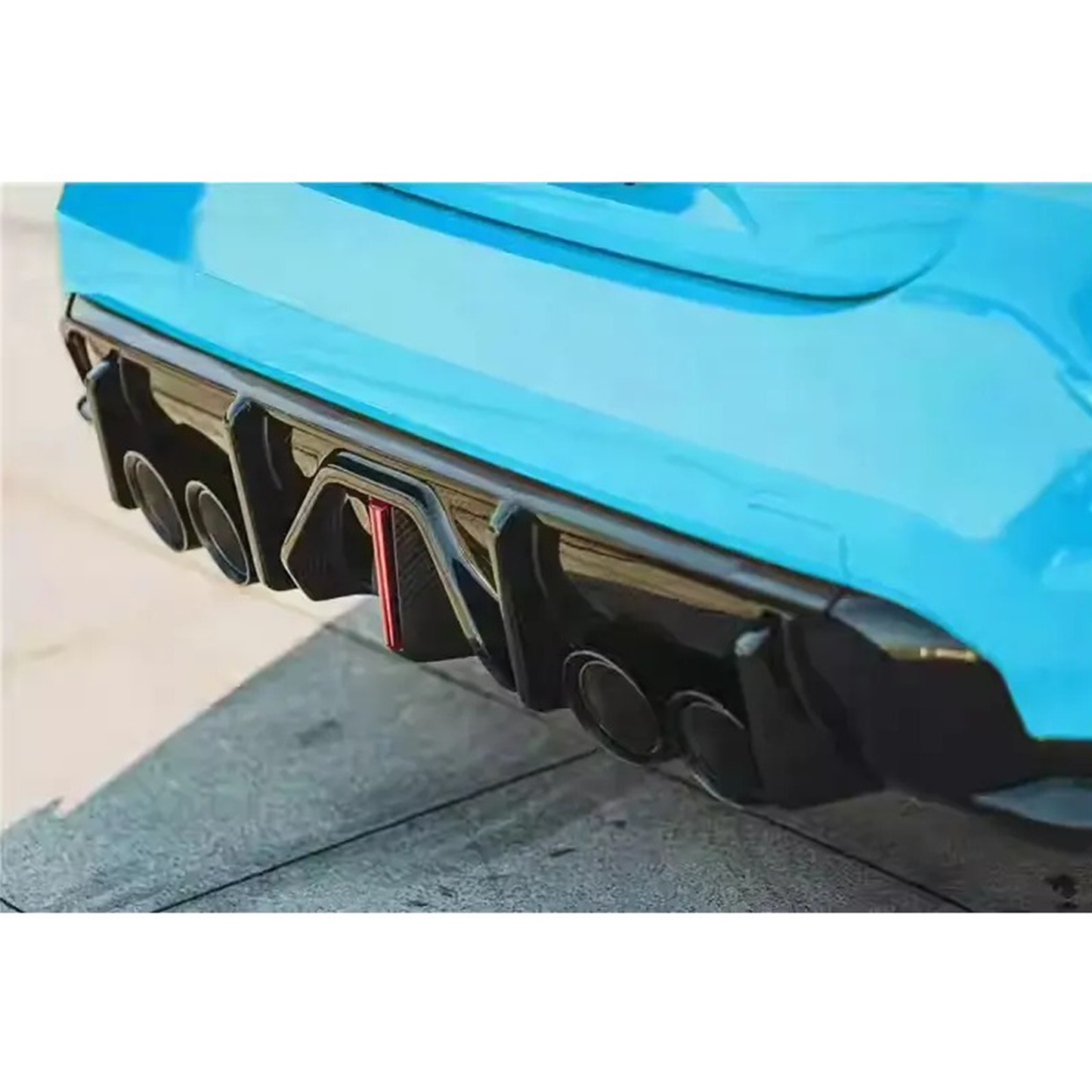 V2 Carbon Fiber Rear Diffuser w/ LED Light for BMW G80 M3/G82 M4
