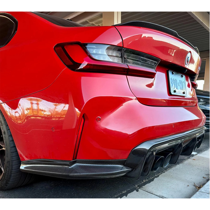 Carbon Fiber Rear Diffuser Corner Extensions for BMW G80 M3/G82 M4