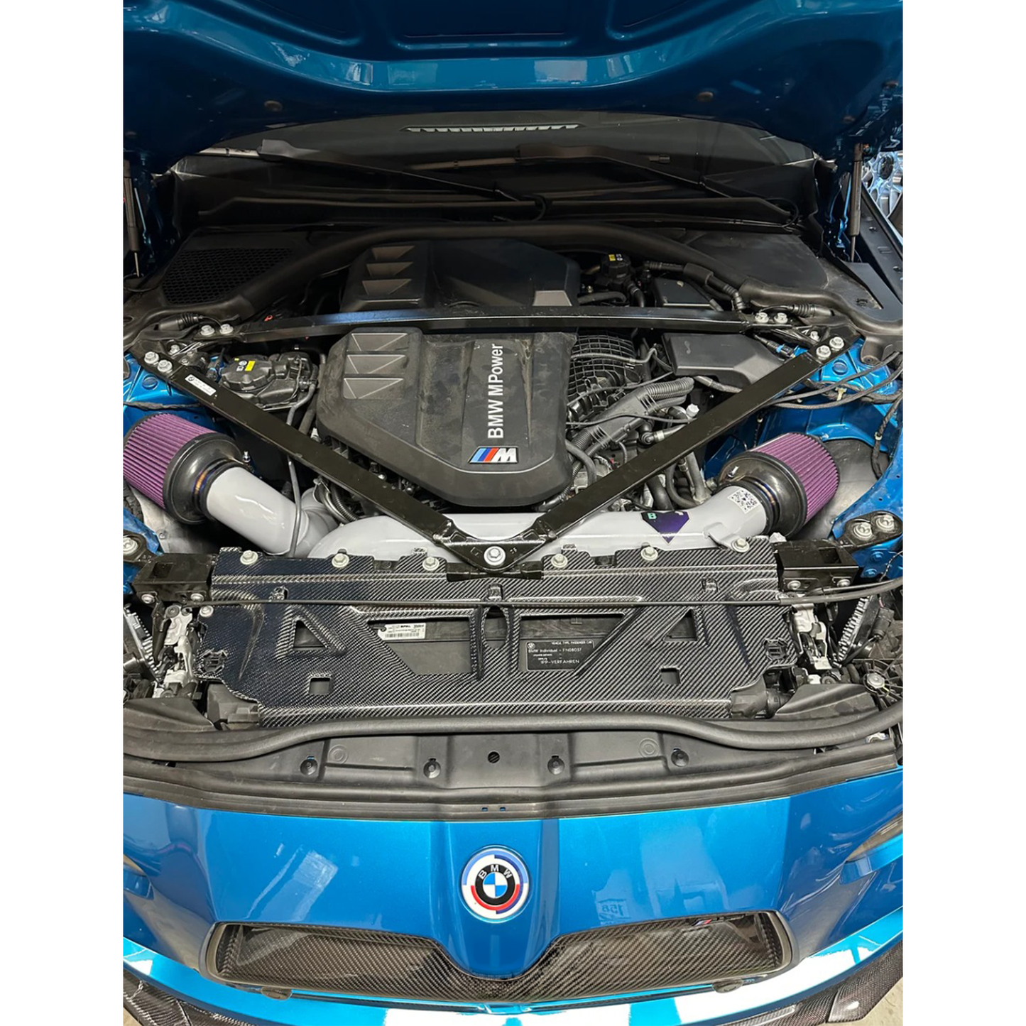 Dry Carbon Fiber Cooling Shroud Cover for BMW G80 M3/G82 M4