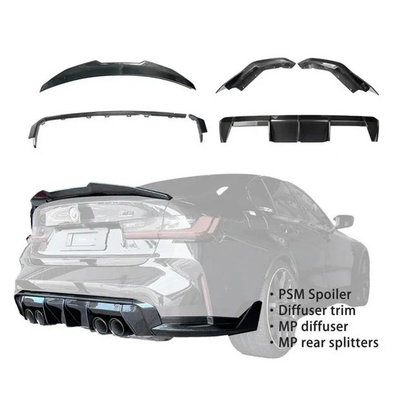 Full Dry Carbon Fiber Rear Diffuser Kit for BMW G80 M3/G82 M4