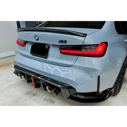 Carbon Fiber Rear Diffuser Brake Light V1 for BMW G80 M3/G82 M4