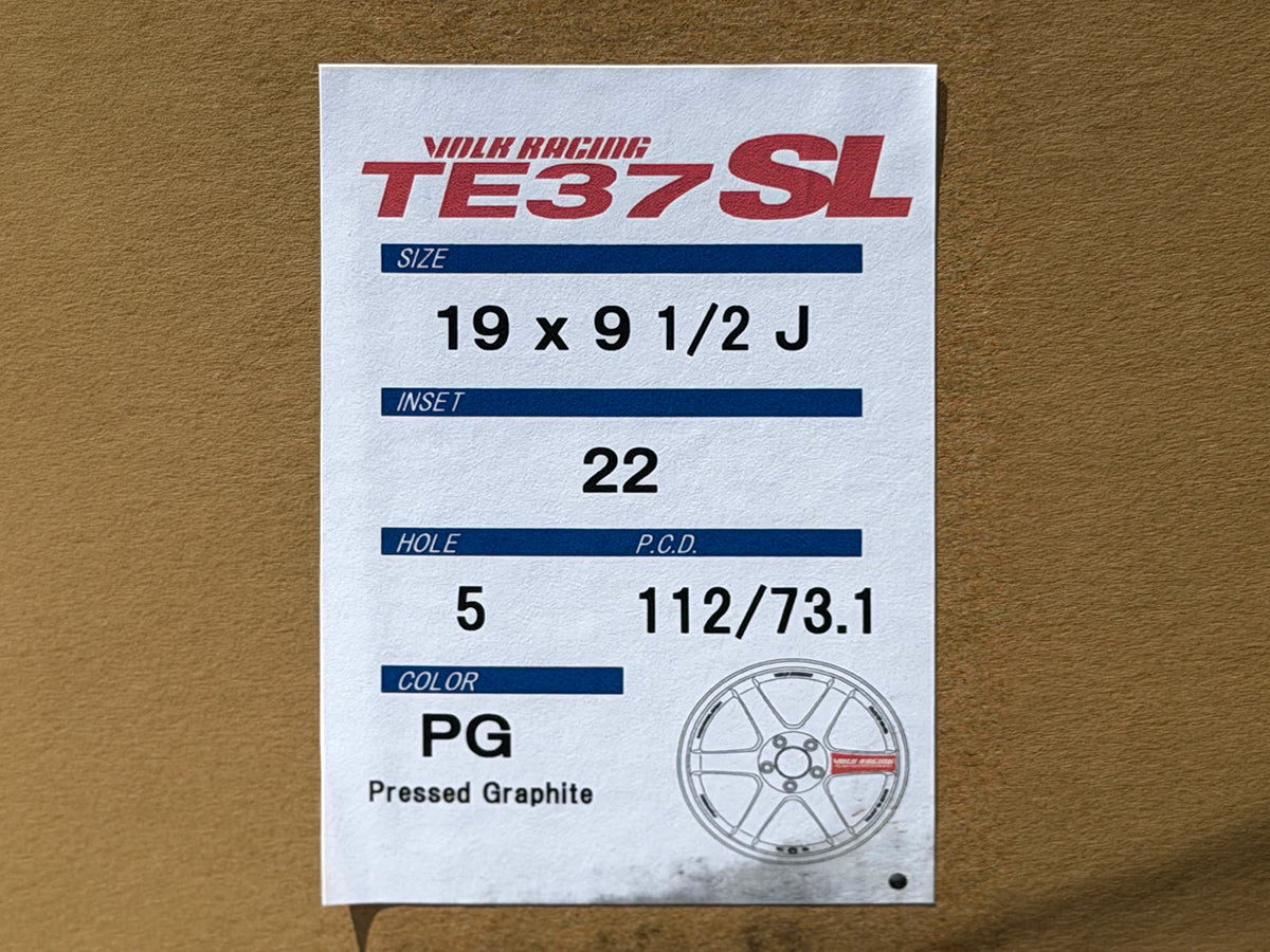 Volk Racing TE37SL 19x9.5 +22 / 19x10.5 +35 5x112 Pressed Graphite - A90 Supra / BMW G2X (Set of 4)