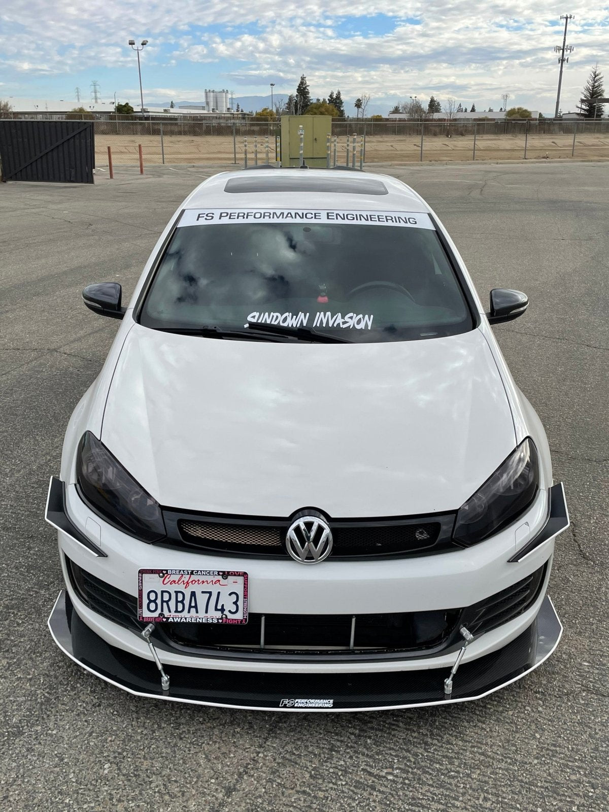 Volkswagen MK6 (2010-2014) Golf GTI Front Splitter V3 (Partial Chassis Mount)