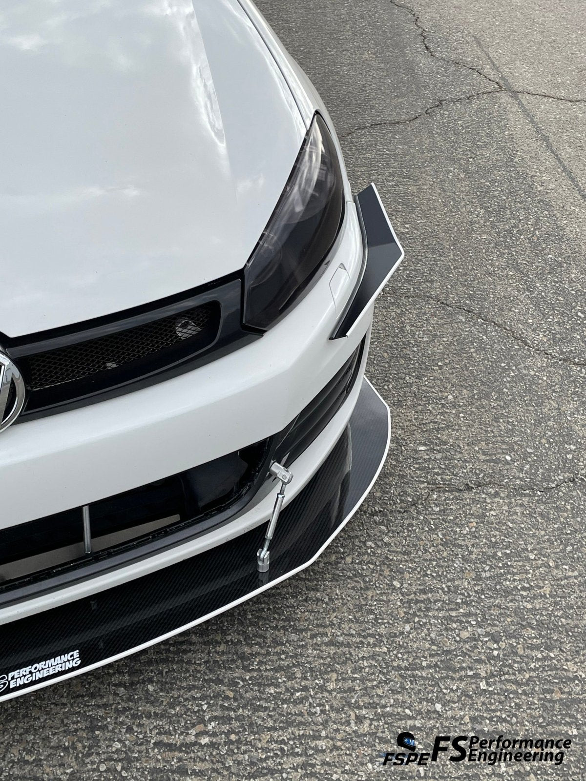 Volkswagen MK6 (2010-2014) Golf GTI Front Splitter V3 (Partial Chassis Mount)