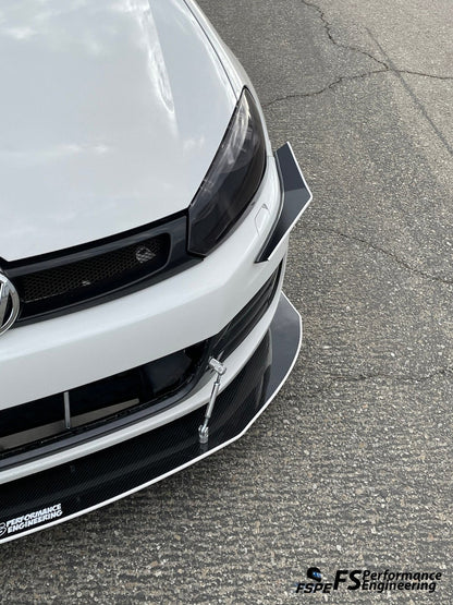Volkswagen MK6 (2010-2014) Golf GTI Front Splitter V3 (Partial Chassis Mount)